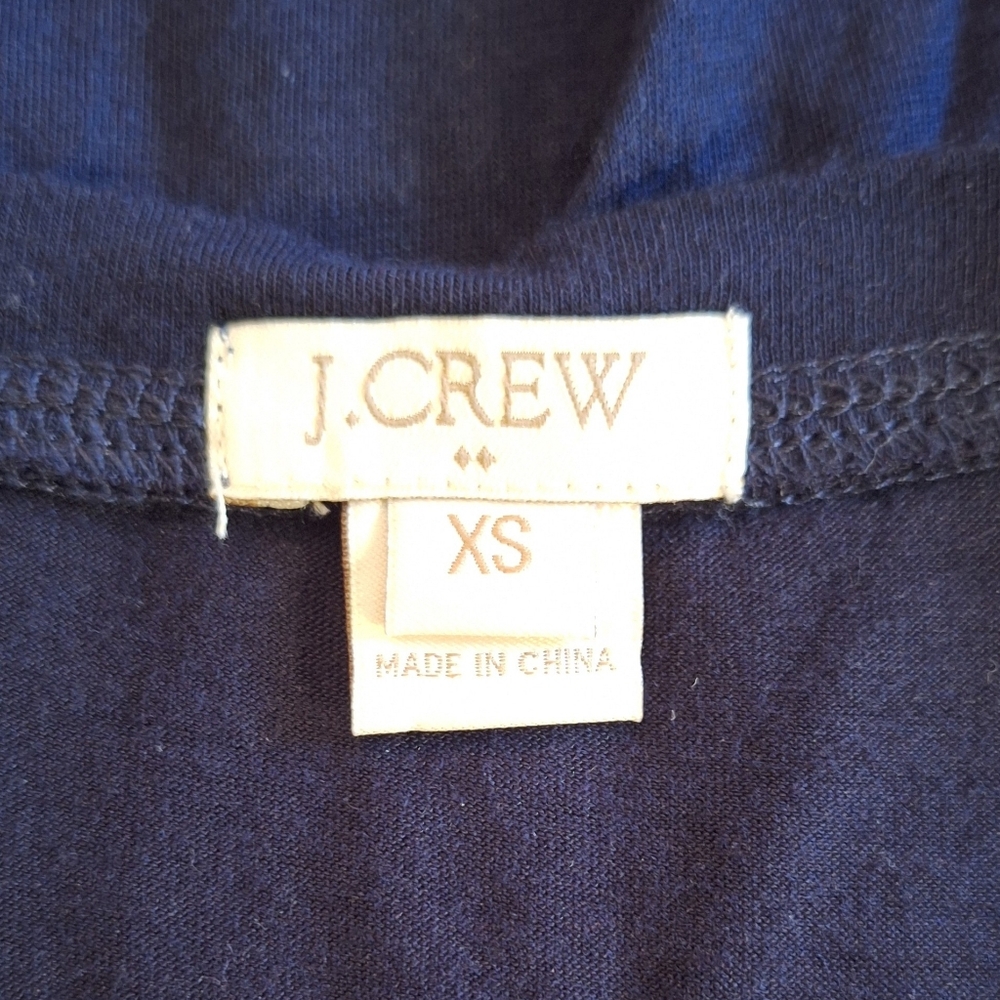 J. Crew Navy Eyelet Sleeveless Blouse Tank Top XS *D3 - Picture 3 of 7